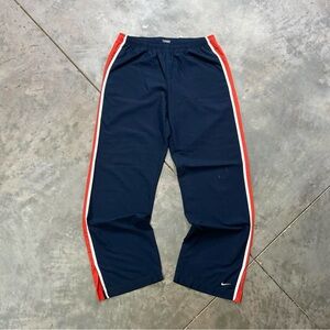 Nike Kids Blue Joggers with Red and White Stripes